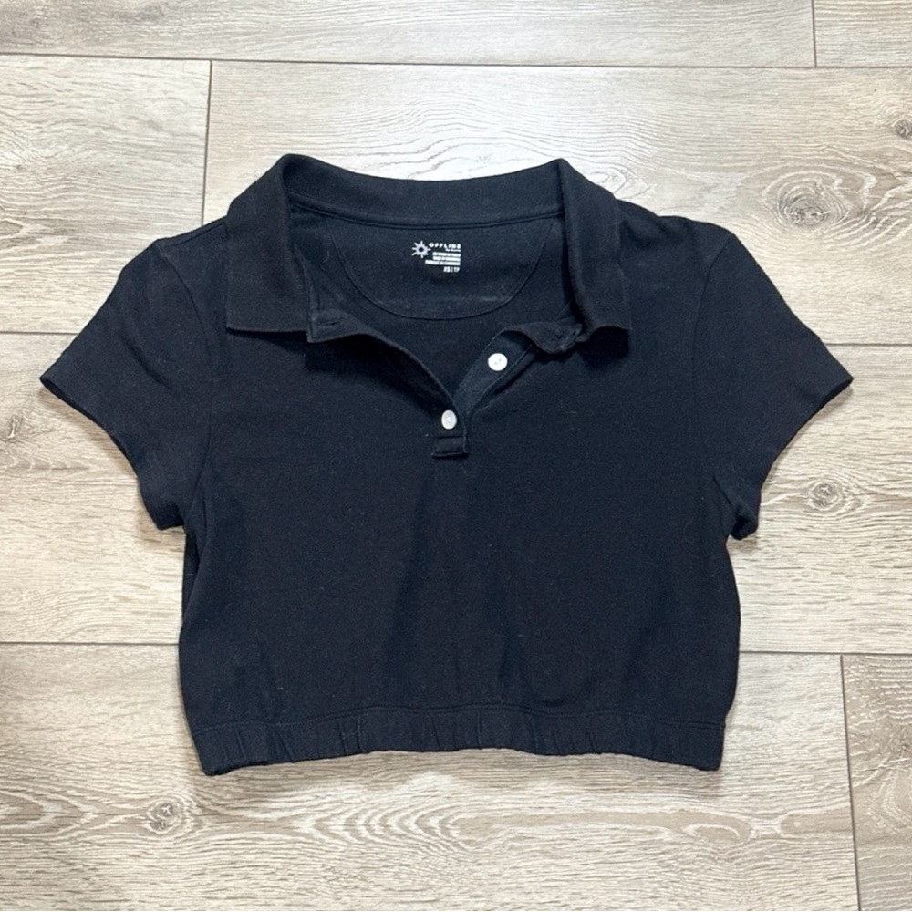 Offline by Aerie Polo Button Crop